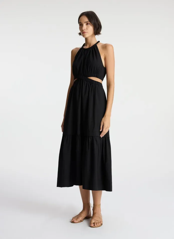 Women Dresses ALC Whitney Cotton Midi Dress Black