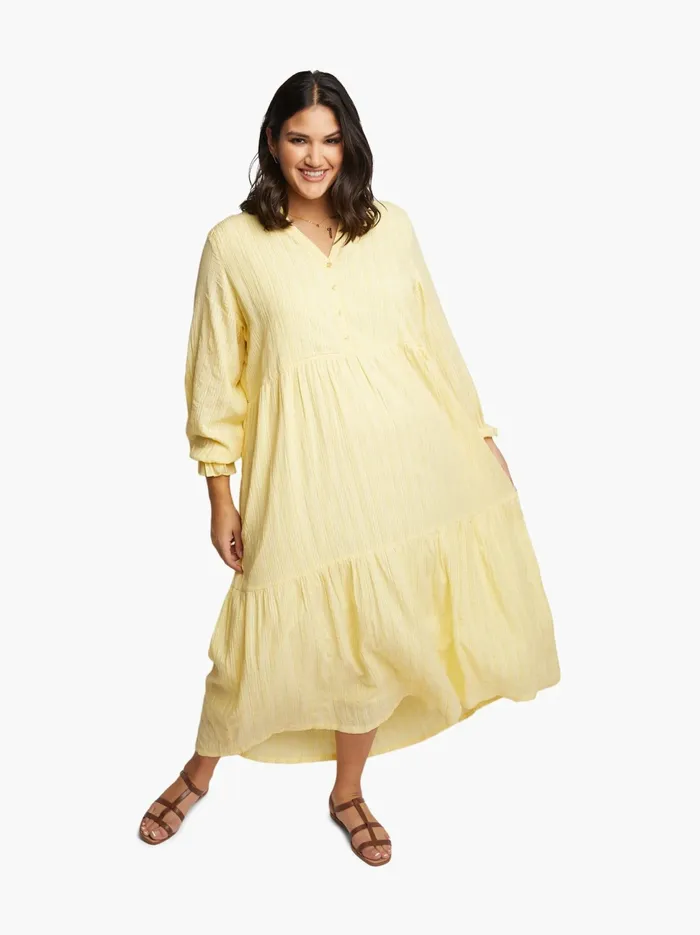 Women Dresses and Jumpsuits Able Jane Maxi Dress Pale Yellow