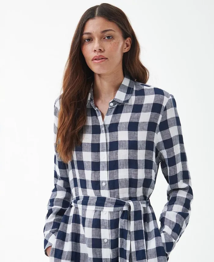Women Dresses and Skirts Barbour Marine Maxi Dress Navy Check Women Dresses and Skirts Barbour Marine Maxi Dress Navy Check
