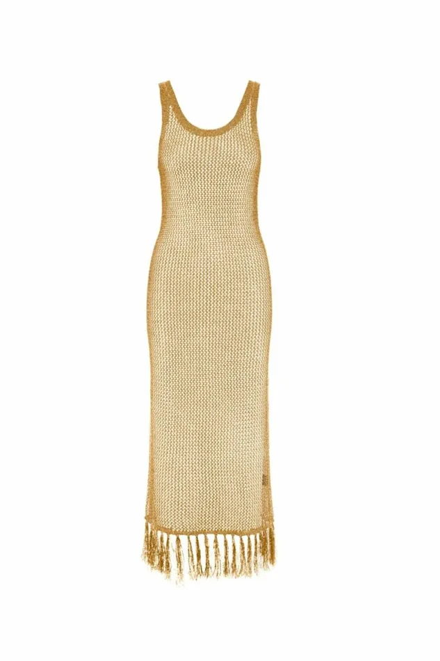 Women Dresses DODO BAR OR MATANA DRESS Gold