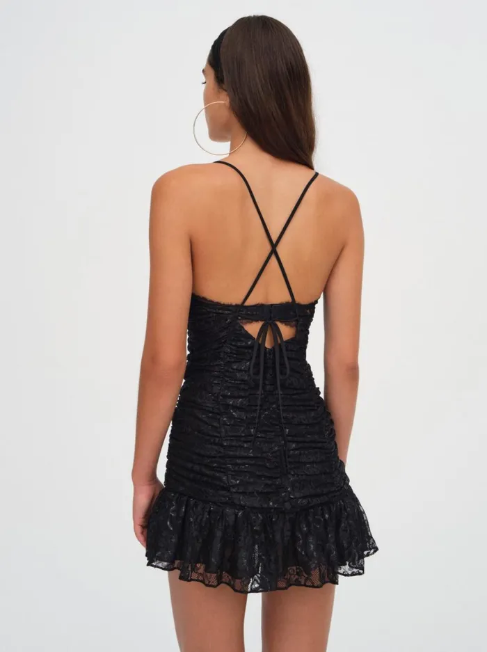 Women Dresses For Love and Lemons Bette Lace Mini Dress Black Women Dresses For Love and Lemons Bette Lace Mini Dress Black