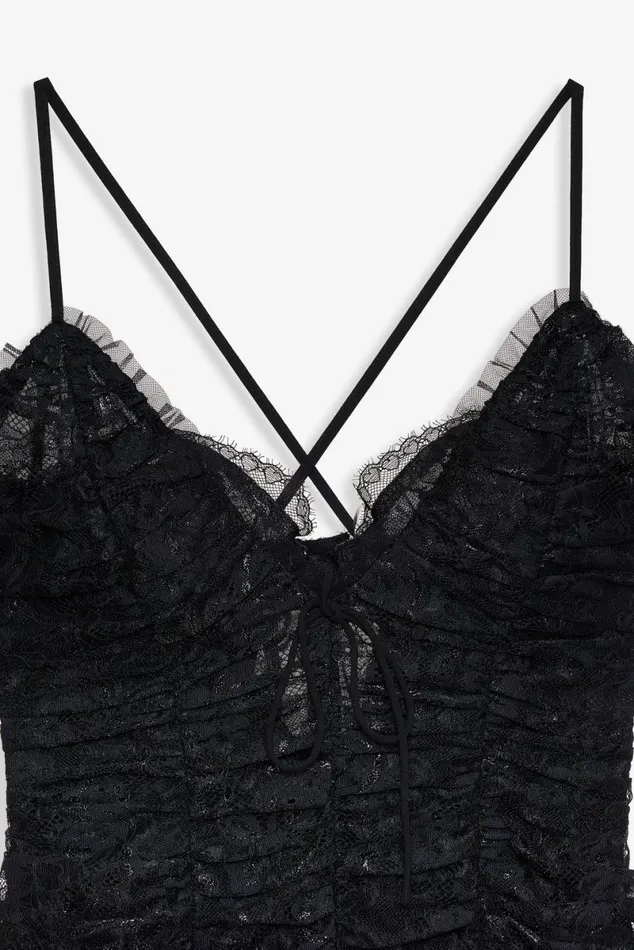 Women Dresses For Love and Lemons Bette Lace Mini Dress Black Women Dresses For Love and Lemons Bette Lace Mini Dress Black
