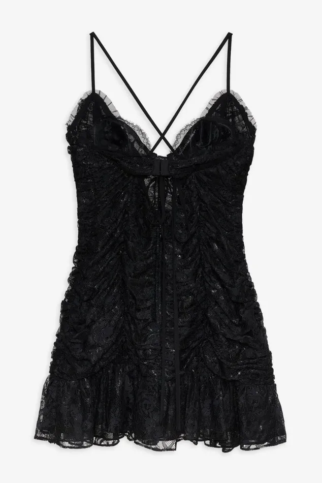 Women Dresses For Love and Lemons Bette Lace Mini Dress Black Women Dresses For Love and Lemons Bette Lace Mini Dress Black