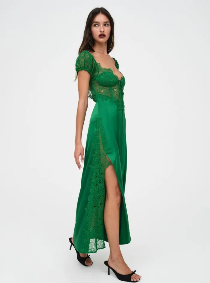 Women Dresses For Love and Lemons Casey Maxi Dress Green Women Dresses For Love and Lemons Casey Maxi Dress Green