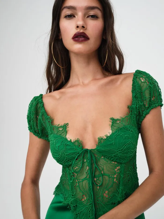 Women Dresses For Love and Lemons Casey Maxi Dress Green Women Dresses For Love and Lemons Casey Maxi Dress Green