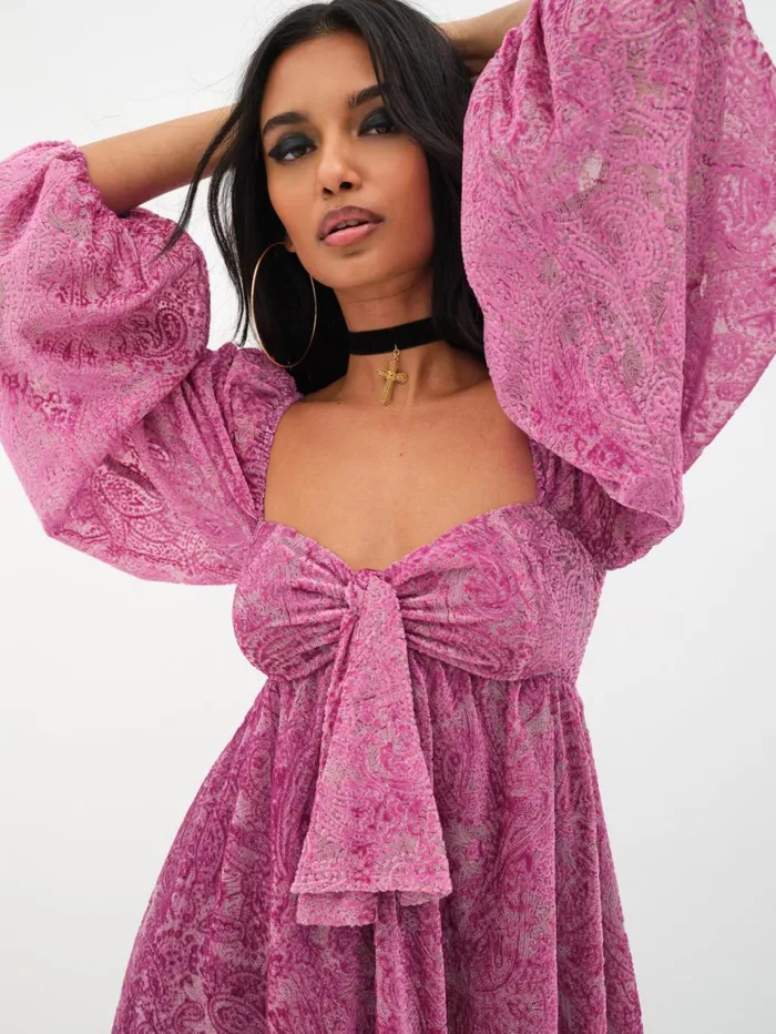Women Dresses For Love and Lemons Francesca Mini Dress Purple Women Dresses For Love and Lemons Francesca Mini Dress Purple