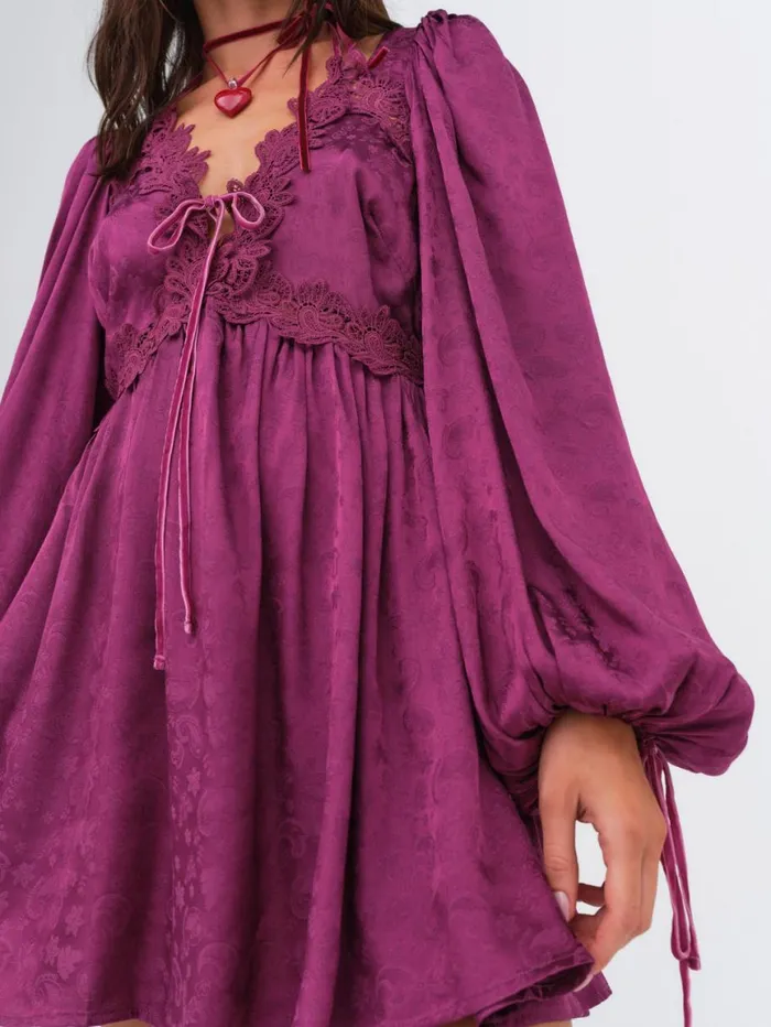 Women Dresses For Love and Lemons Henley Mini Dress Purple Women Dresses For Love and Lemons Henley Mini Dress Purple