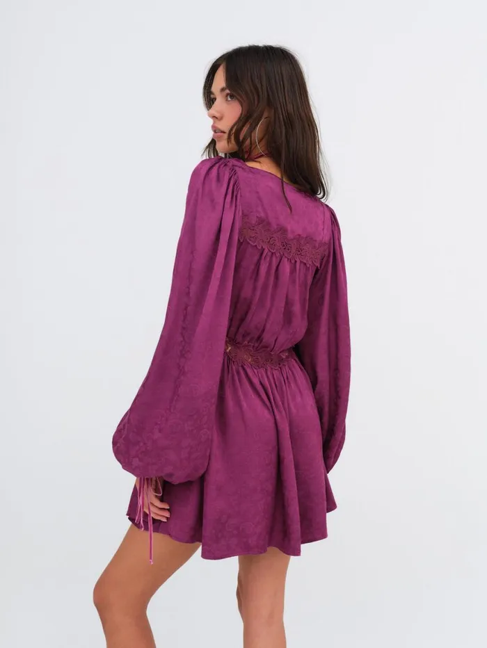Women Dresses For Love and Lemons Henley Mini Dress Purple Women Dresses For Love and Lemons Henley Mini Dress Purple