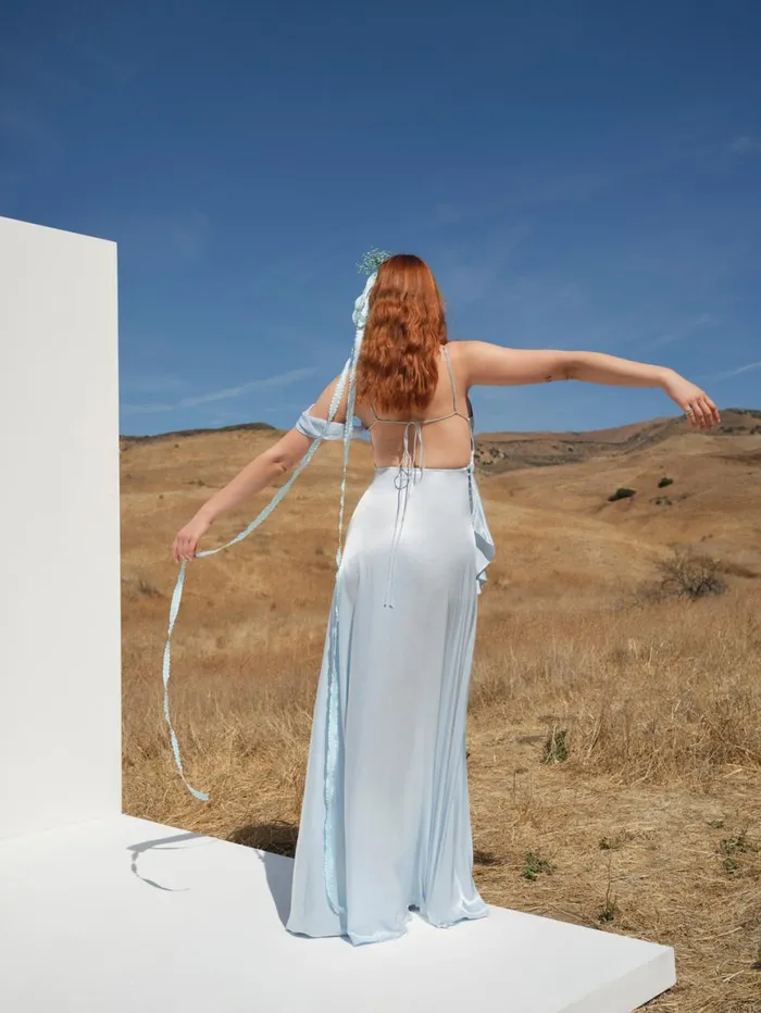 Women Dresses For Love and Lemons James Maxi Dress Blue Women Dresses For Love and Lemons James Maxi Dress Blue