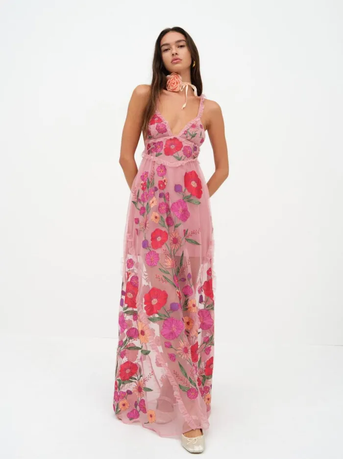 Women Dresses For Love and Lemons Kaylee Maxi Dress Pink Women Dresses For Love and Lemons Kaylee Maxi Dress Pink