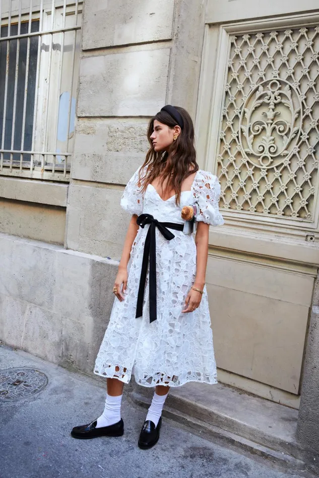 Women Dresses For Love and Lemons Marlene Midi Dress White Women Dresses For Love and Lemons Marlene Midi Dress White