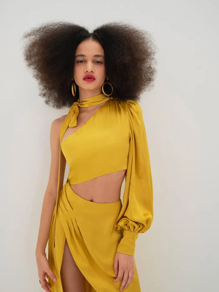 Women Dresses For Love and Lemons Mila Midi Dress Yellow Women Dresses For Love and Lemons Mila Midi Dress Yellow