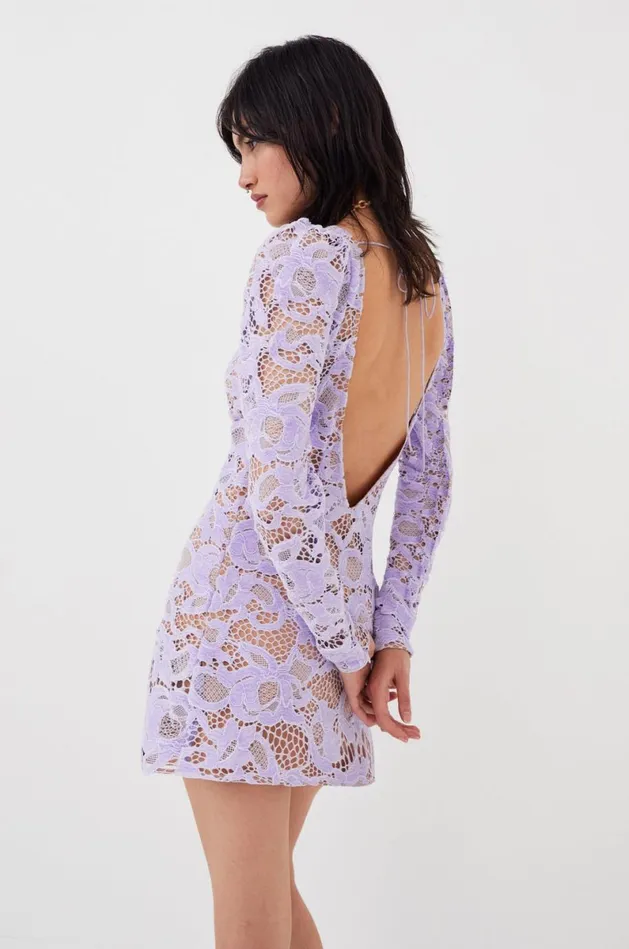 Women Dresses For Love and Lemons Rosemary Lined Mini Dress Purple Women Dresses For Love and Lemons Rosemary Lined Mini Dress Purple