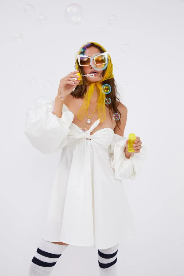 Women Dresses For Love and Lemons Saint Lucia Mini Dress White Women Dresses For Love and Lemons Saint Lucia Mini Dress White