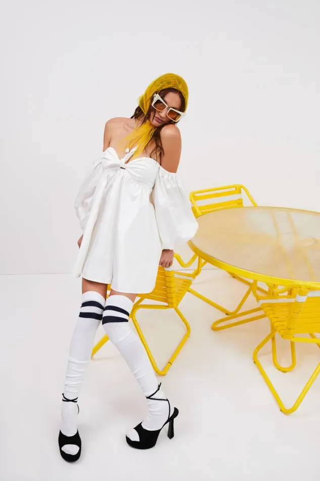 Women Dresses For Love and Lemons Saint Lucia Mini Dress White Women Dresses For Love and Lemons Saint Lucia Mini Dress White