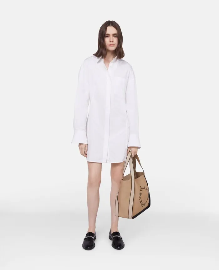 Women Dresses Stella McCartney Straight Fit Shirt Dress Pure White Women Dresses Stella McCartney Straight Fit Shirt Dress Pure White