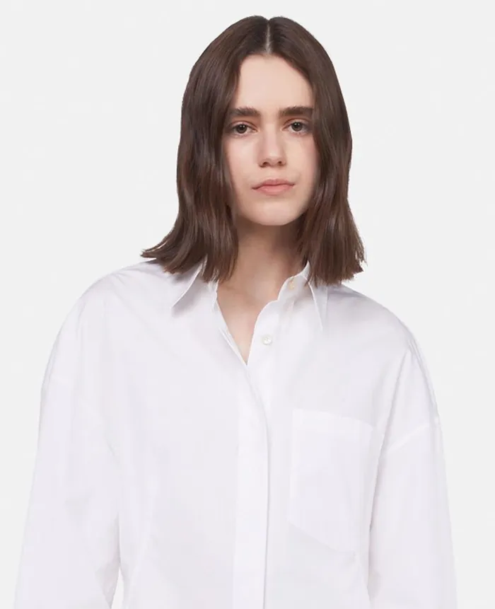 Women Dresses Stella McCartney Straight Fit Shirt Dress Pure White Women Dresses Stella McCartney Straight Fit Shirt Dress Pure White