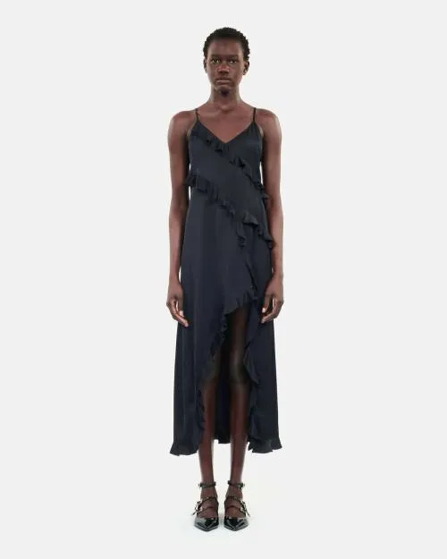 Women Dresses The Kooples Black Long Slipdress Black