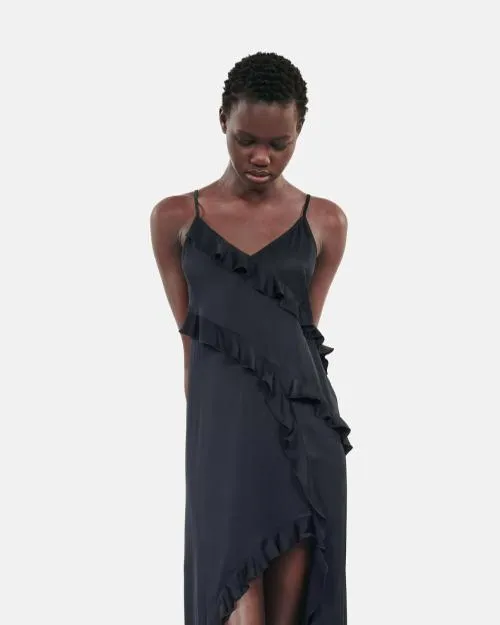 Women Dresses The Kooples Black Long Slipdress Black