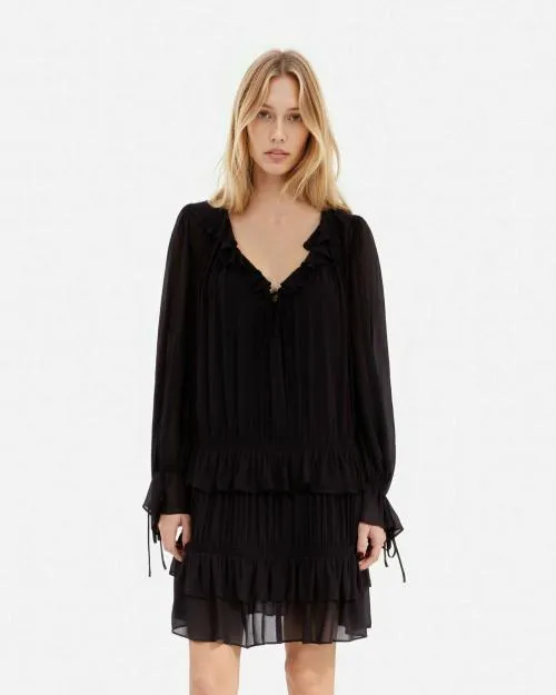 Women Dresses The Kooples Short Black Dress Black Stone