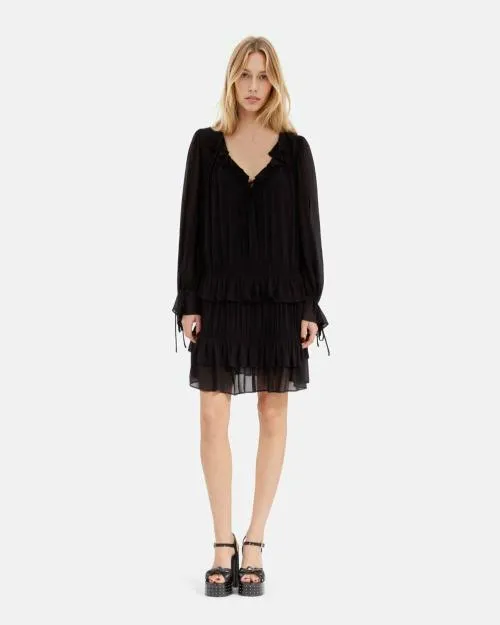 Women Dresses The Kooples Short Black Dress Black Stone