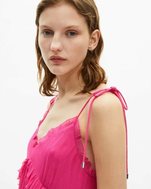 Women Dresses The Kooples Short Fuchsia Pink Dress Fushia