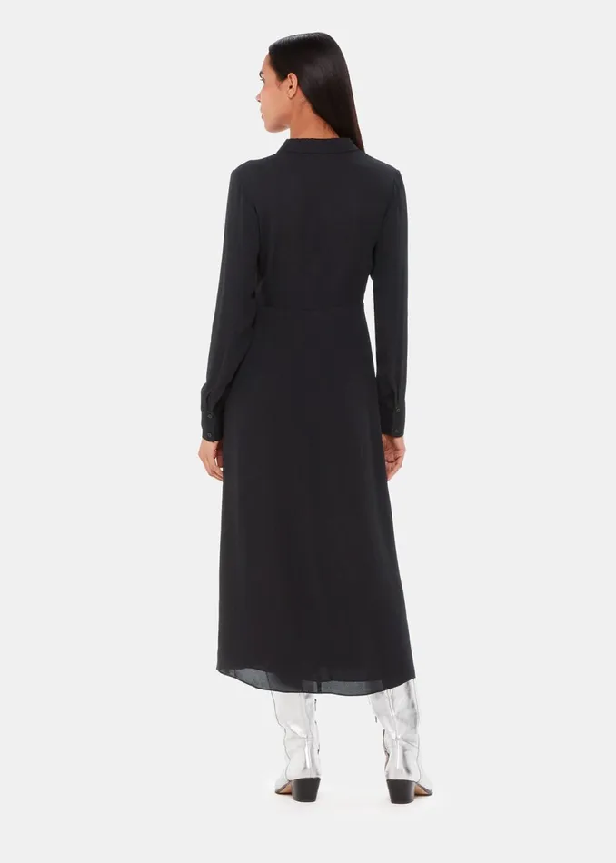 Women Dresses Whistles Black Lea Ruffle Front Dress