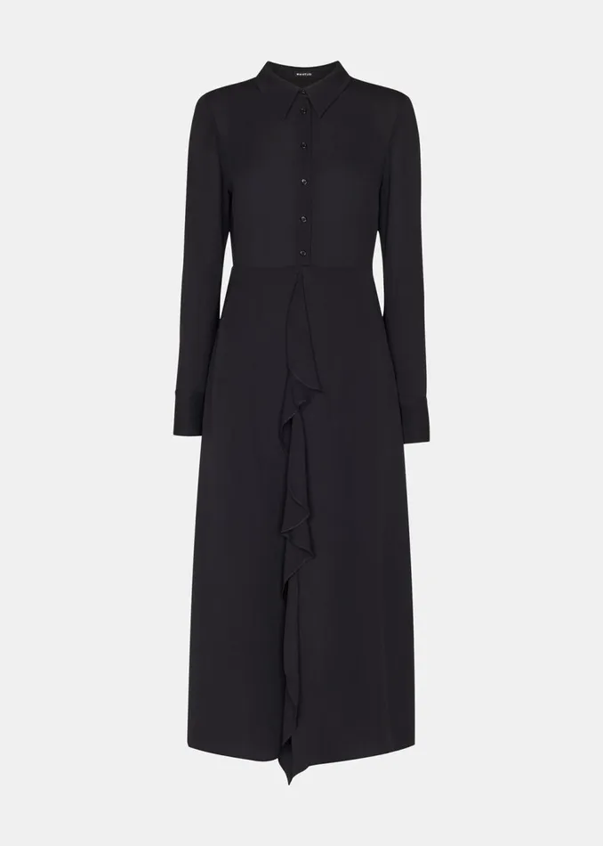 Women Dresses Whistles Black Lea Ruffle Front Dress