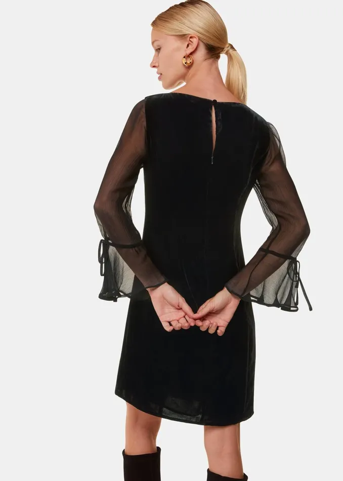 Women Dresses Whistles Black Myla Velvet Mini Dress