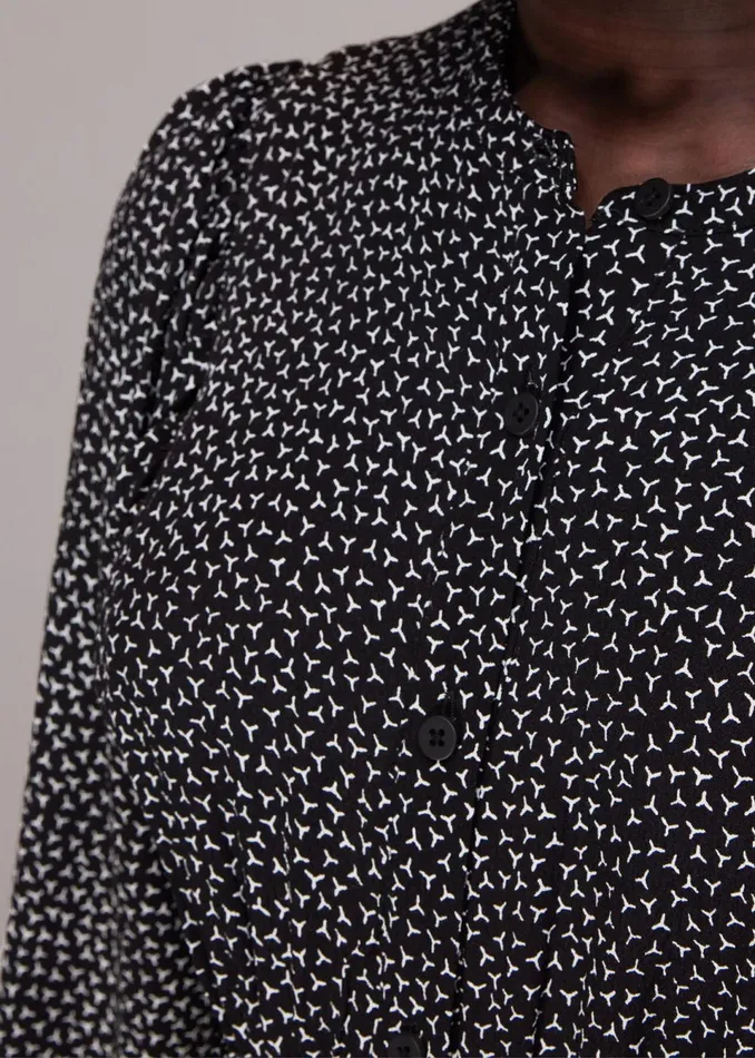 Women Dresses Whistles Black Scattered Y Print Midi Dress