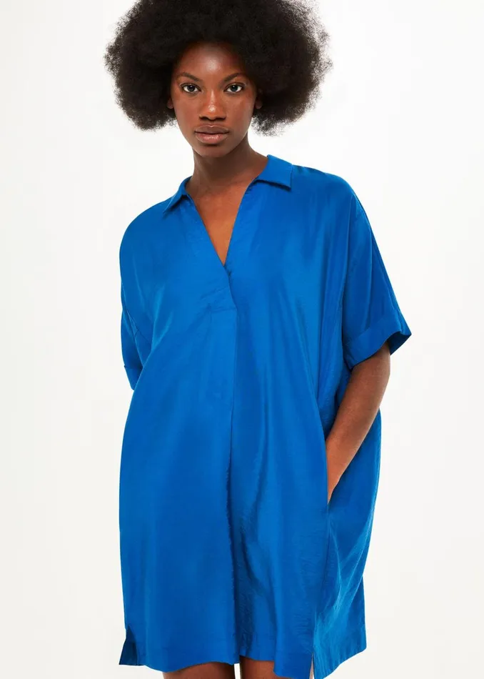 Women Dresses Whistles Blue Melanie Relaxed Shirt Dress