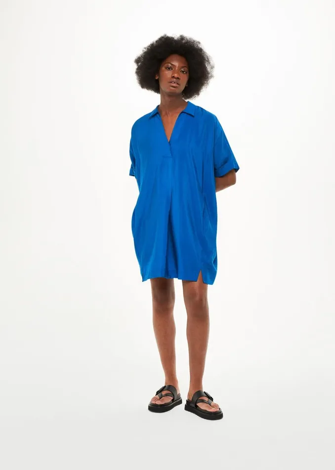 Women Dresses Whistles Blue Melanie Relaxed Shirt Dress
