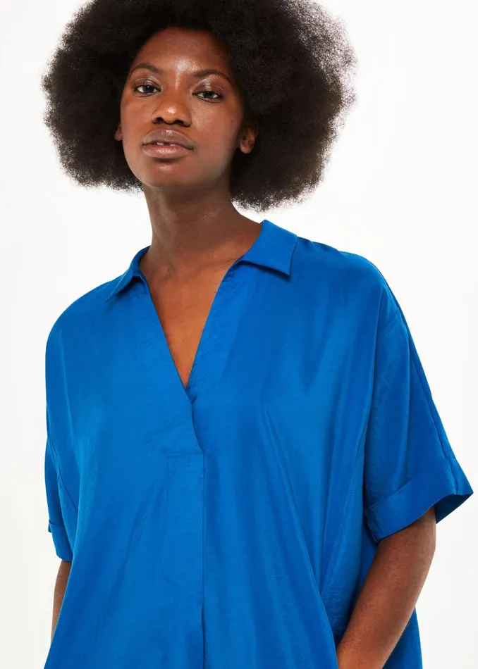 Women Dresses Whistles Blue Melanie Relaxed Shirt Dress