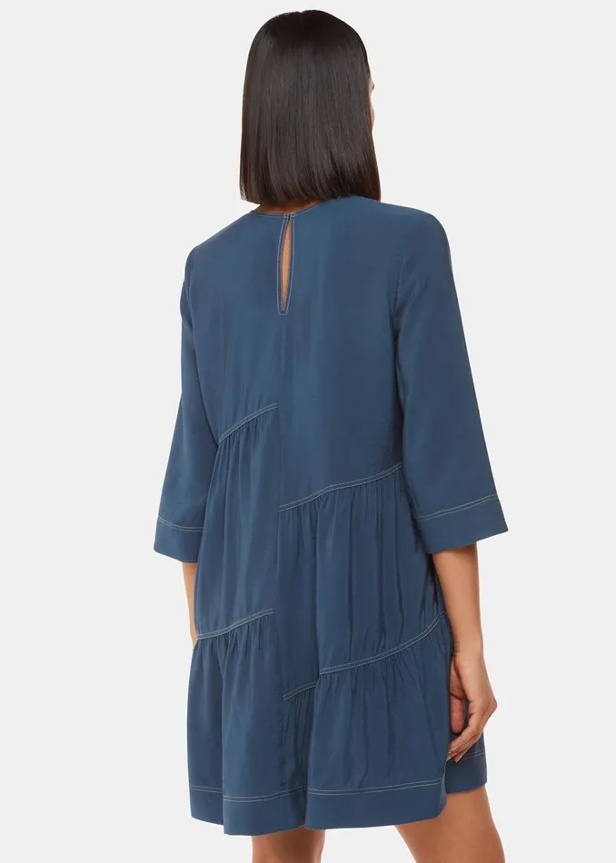Women Dresses Whistles Blue Phoebe Seam Trapeze Dress