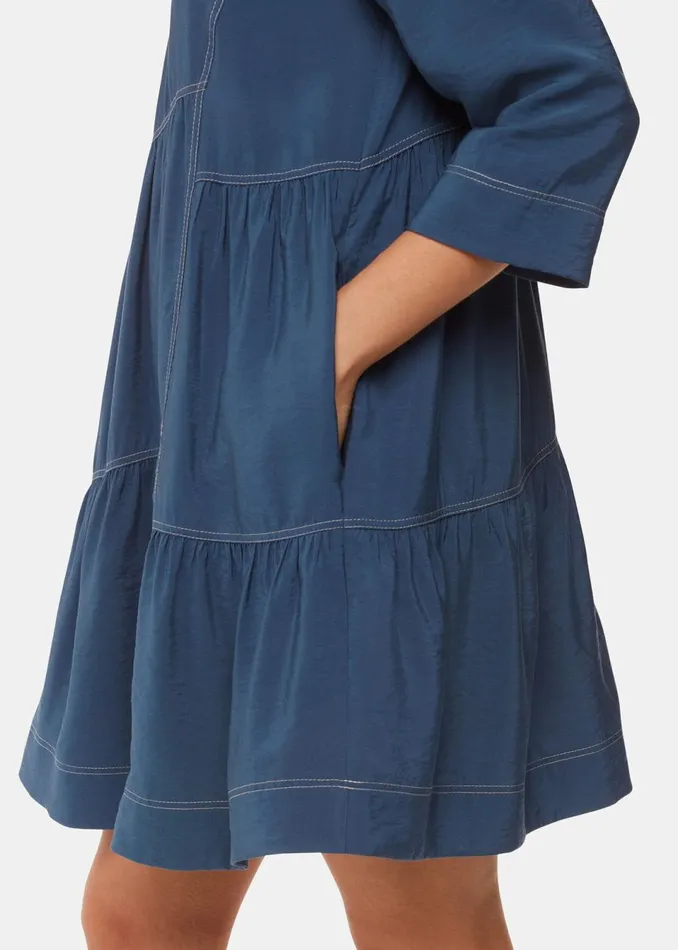 Women Dresses Whistles Blue Phoebe Seam Trapeze Dress