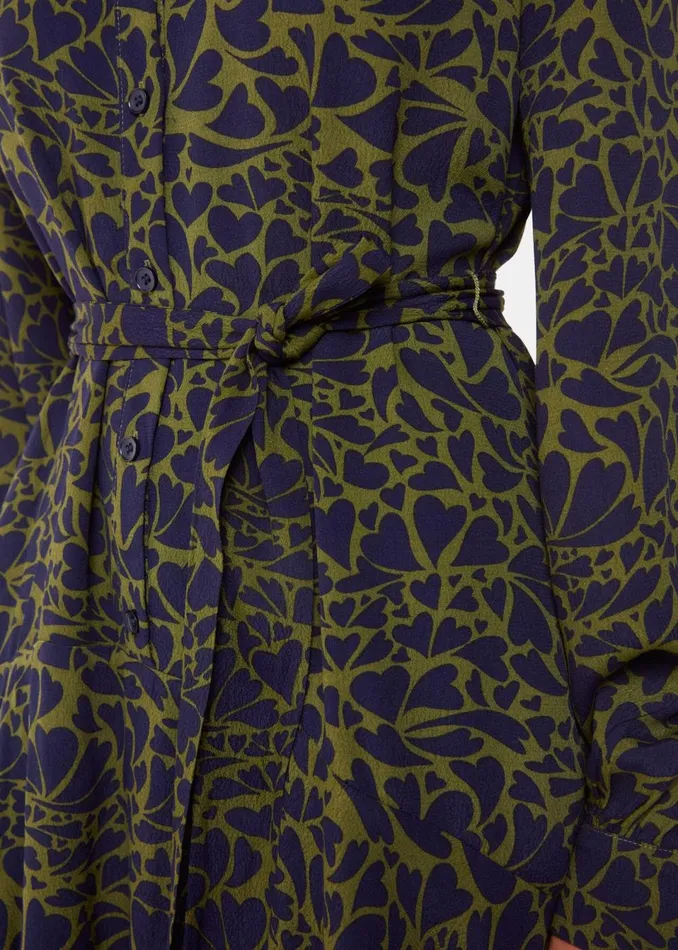 Women Dresses Whistles Green Abstract Petal Flippy Dress