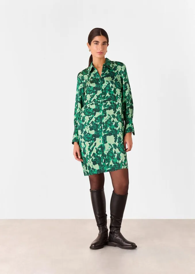 Women Dresses Whistles Green Spun Bouquet Short Dress