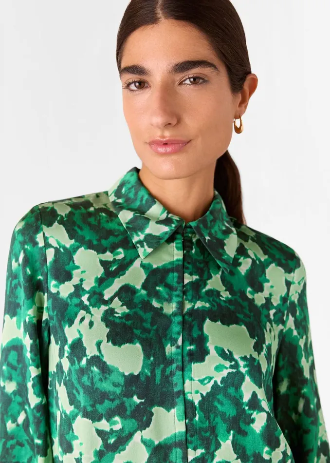 Women Dresses Whistles Green Spun Bouquet Short Dress