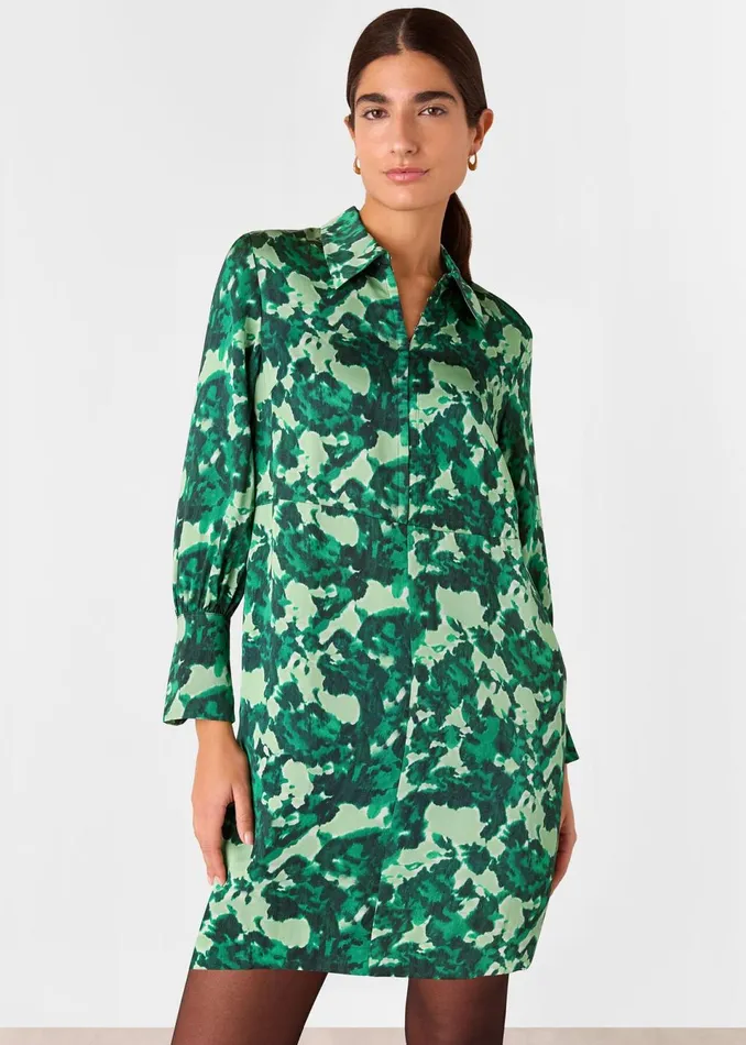 Women Dresses Whistles Green Spun Bouquet Short Dress