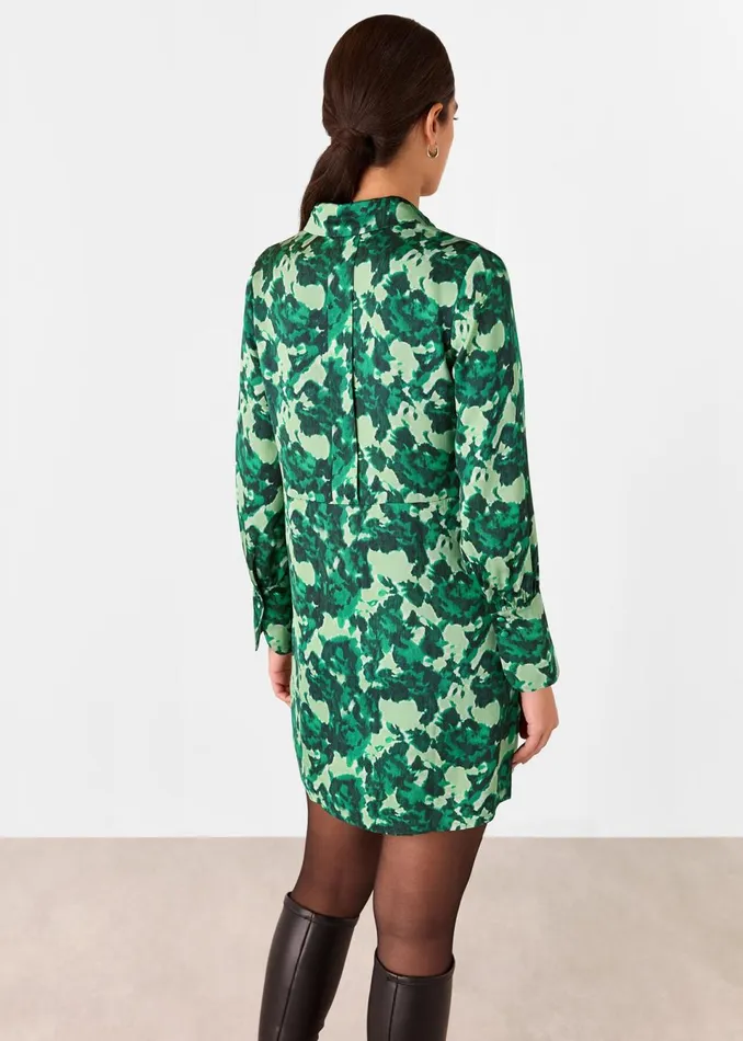 Women Dresses Whistles Green Spun Bouquet Short Dress
