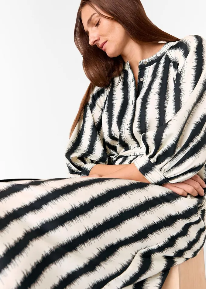 Women Dresses Whistles Ivory Hazy Stripe Mabel Dress
