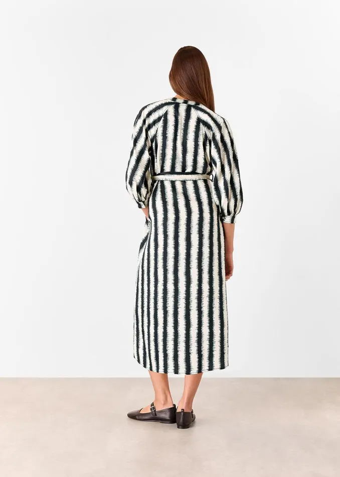 Women Dresses Whistles Ivory Hazy Stripe Mabel Dress