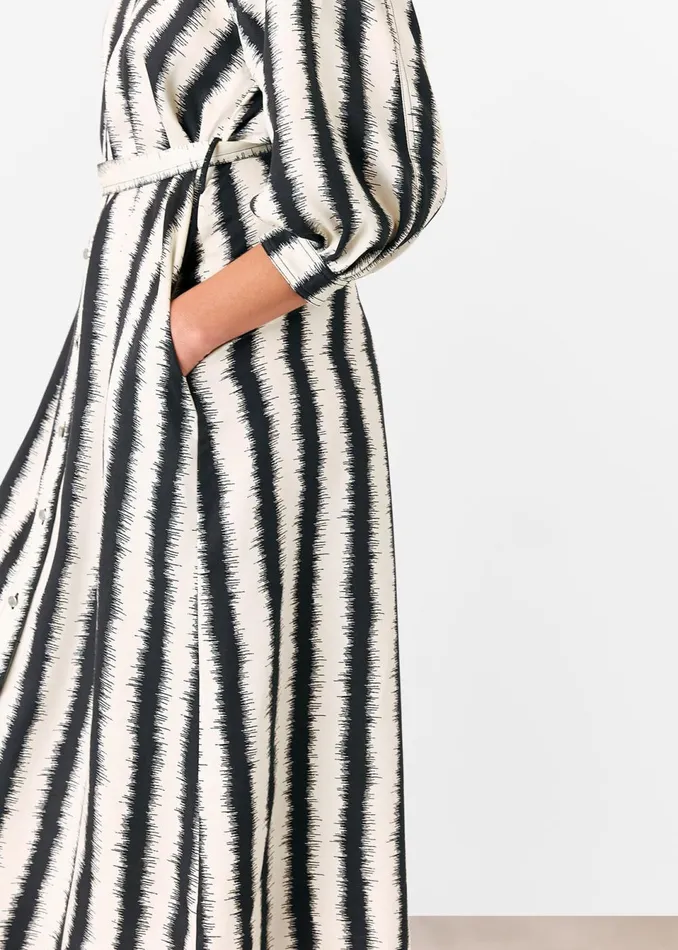 Women Dresses Whistles Ivory Hazy Stripe Mabel Dress