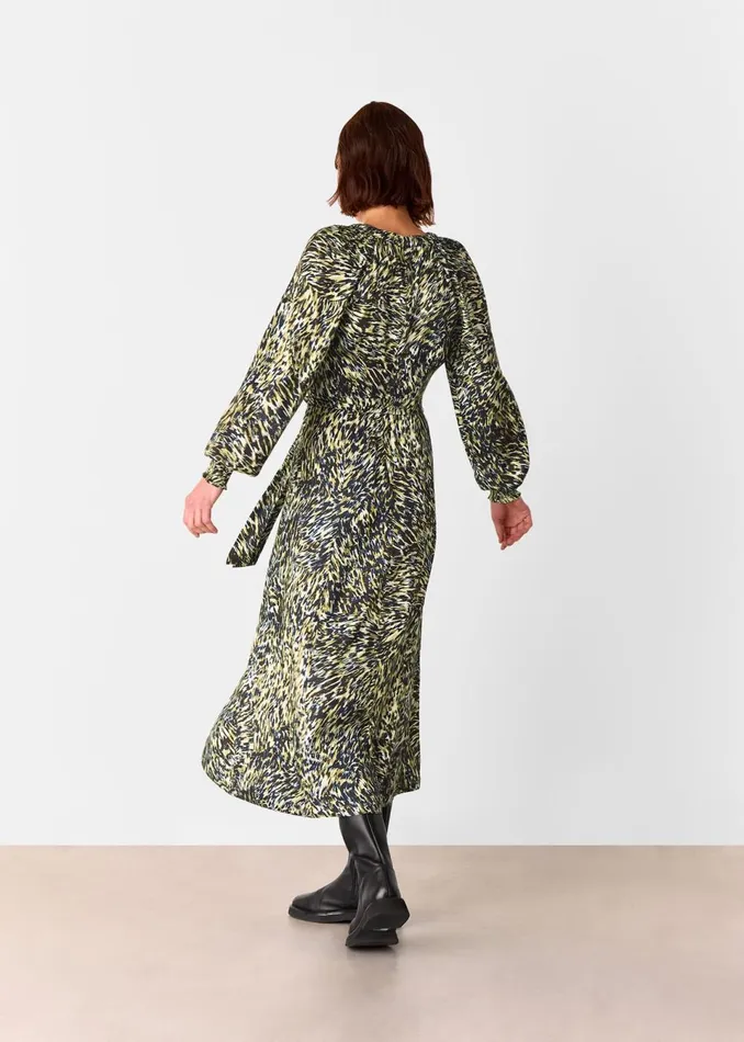 Women Dresses Whistles Khaki Leopard Swirl Midi Dress