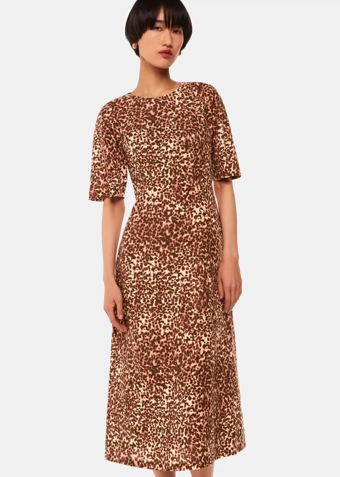 Women Dresses Whistles Multicolour Marble Spot Veda Dress