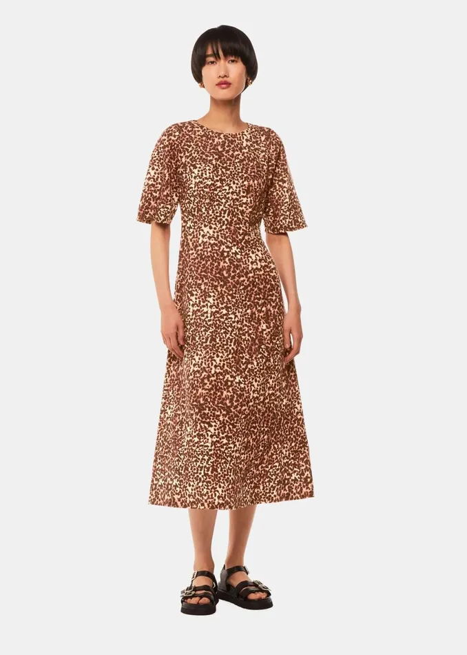 Women Dresses Whistles Multicolour Marble Spot Veda Dress