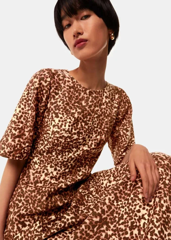 Women Dresses Whistles Multicolour Marble Spot Veda Dress
