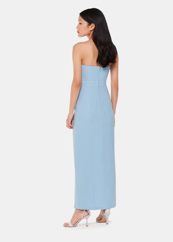 Women Dresses Whistles Pale Blue Gemma Strapless Maxi Dress