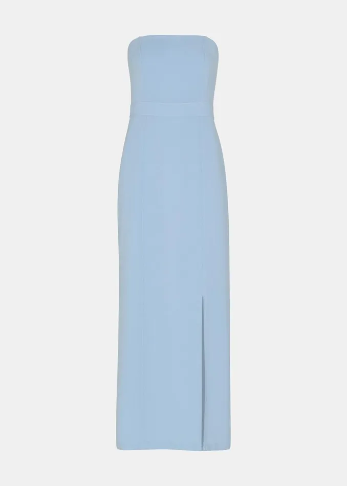 Women Dresses Whistles Pale Blue Gemma Strapless Maxi Dress