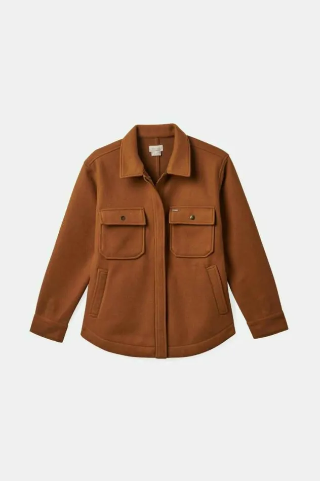 Women Durham Shirt Jacket Washed Copper Brixton Jackets